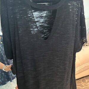 We The Free Black Cut Out T-Shirt